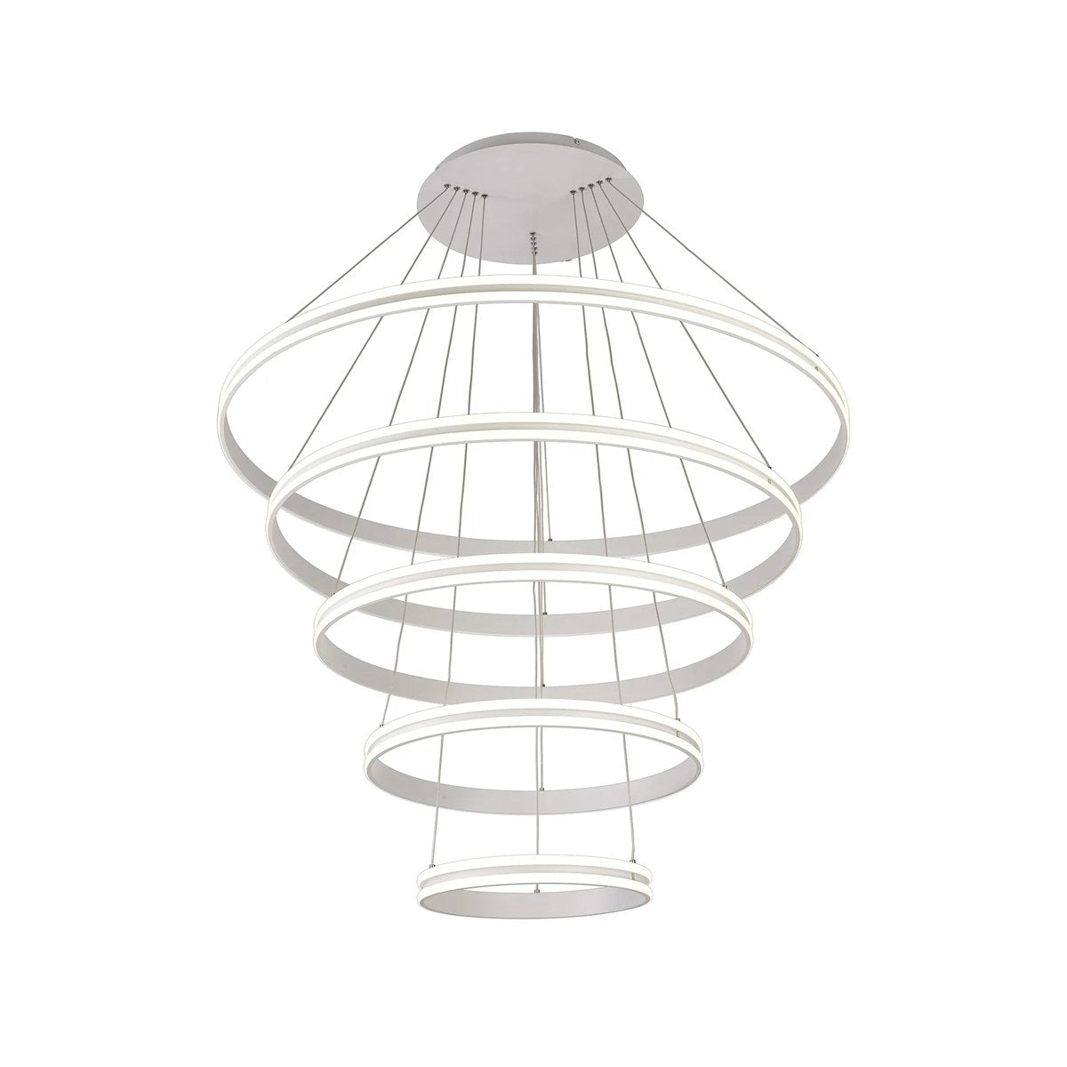 Regent Lorraine 5 Light 1165mm LED Pendant Light - Matt White