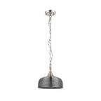 Regent Lourdes Flush Pendant Light 270mm Diameter - Polished Nickel / Smoke