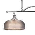 Regent Lourdes 2 Light Semi Flush Pendant Bar 750mm - Polished Nickel / Smoke