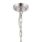 Regent Lourdes 3 Light Semi Flush Pendant 470mm - Polished Nickel / Smoke
