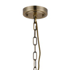 Regent Lourdes 5 Light 570mm Semi Flush Pendant Light - Antique Brass / Smoke