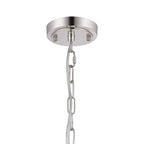 Regent Lourdes 5 Light 570mm Semi Flush Pendant Light - Polished Nickel / Smoke