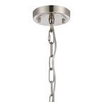 Regent Lourdes 5 Light 570mm Semi Flush Pendant Light - Satin Nickel / Smoke