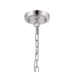 Regent Lourdes 8 Light 730mm Semi Flush Pendant Light - Polished Nickel / Frosted