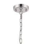Regent Lourdes 8 Light 730mm Semi Flush Pendant Light - Polished Nickel / Smoke