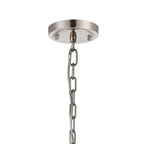 Regent Lourdes 8 Light 730mm Semi Flush Pendant Light - Satin Nickel / Clear