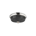 Regent Lourdes 2 Light 340mm Flush Ceiling Light - Polished Nickel / Smoke