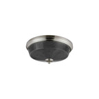 Regent Lourdes 2 Light 340mm Flush Ceiling Light - Satin Nickel / Smoke