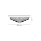 Regent Lourdes 3 Light 438mm E27 Flush Ceiling Light - dimensions