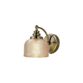 Regent Lourdes Switched Wall Light 180mm High - Antique Brass / Amber