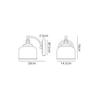 Regent Lourdes Switched Wall Light 180mm High - dimensions