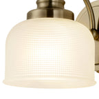 Regent Lourdes Switched Wall Light 180mm High - Antique Brass / Frosted