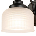 Regent Lourdes Switched Wall Light 180mm High - Satin Black / Frosted