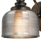 Regent Lourdes Switched Wall Light 180mm High - Satin Black / Smoke