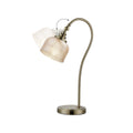 Regent Lourdes 520mm Table Lamp - Antique Brass / Amber