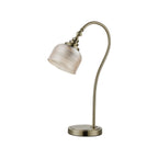 Regent Lourdes 520mm Table Lamp - Antique Brass / Amber