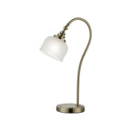 Regent Lourdes 520mm Table Lamp - Antique Brass / Frosted