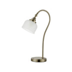 Regent Lourdes 520mm Table Lamp - Antique Brass / Frosted