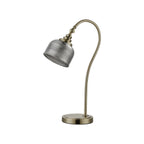 Regent Lourdes 520mm Table Lamp - Antique Brass / Smoke