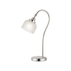 Regent Lourdes 520mm Table Lamp - Polished Nickel / Frosted