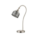 Regent Lourdes 520mm Table Lamp - Satin Nickel / Smoke