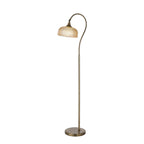Regent Lourdes Floor Lamp 1575mm High - Antique Brass / Amber
