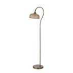 Regent Lourdes Floor Lamp 1575mm High - Antique Brass / Amber