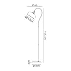 Regent Lourdes Floor Lamp 1575mm High - dimensions