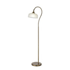 Regent Lourdes Floor Lamp 1575mm High - Antique Brass / Frosted