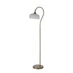 Regent Lourdes Floor Lamp 1575mm High - Antique Brass / Frosted