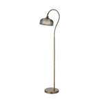 Regent Lourdes Floor Lamp 1575mm High - Antique Brass / Smoke