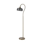 Regent Lourdes Floor Lamp 1575mm High - Antique Brass / Smoke