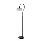 Regent Lourdes Floor Lamp 1575mm High - Satin Black / Clear