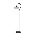 Regent Lourdes Floor Lamp 1575mm High - Satin Black / Frosted