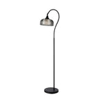 Regent Lourdes Floor Lamp 1575mm High - Satin Black / Smoke