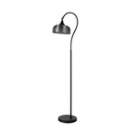 Regent Lourdes Floor Lamp 1575mm High - Satin Black / Smoke