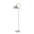 Regent Lourdes Floor Lamp 1575mm High - Polished Nickel / Amber