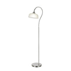 Regent Lourdes Floor Lamp 1575mm High - Polished Nickel / Frosted