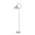 Regent Lourdes Floor Lamp 1575mm High - Polished Nickel / Frosted