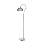 Regent Lourdes Floor Lamp 1575mm High - Polished Nickel / Smoke