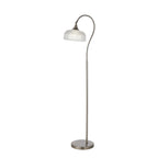 Regent Lourdes Floor Lamp 1575mm High - Satin Nickel / Clear