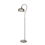 Regent Lourdes Floor Lamp 1575mm High - Satin Nickel / Smoke
