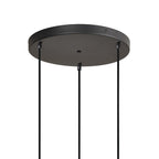 Regent Lourdes 3 Light 280mm Round Pendant Light - Amber