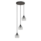 Regent Lourdes 3 Light 280mm Round Pendant Light - Clear