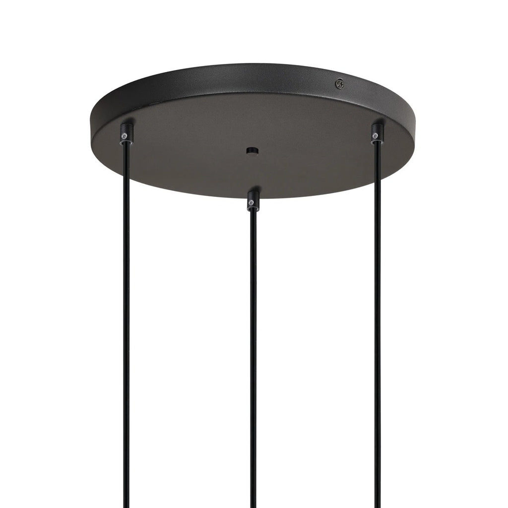 Regent Lourdes 3 Light 280mm Round Pendant Light - Clear