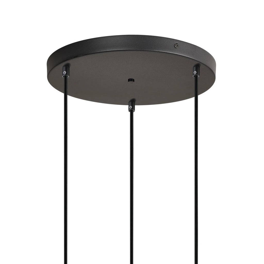 Regent Lourdes 3 Light 280mm Round Pendant Light - Frosted