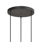 Regent Lourdes 3 Light 280mm Round Pendant Light - Smoke
