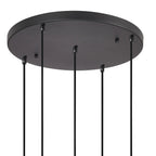 Regent Lourdes 5 Light 500mm Round Pendant Light - Amber