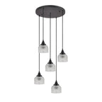 Regent Lourdes 5 Light 500mm Round Pendant Light - Clear