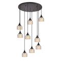 Regent Lourdes 9 Light 700mm Round Pendant Light - Amber